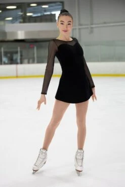 Mondor 2851 Plain Velvet Figure Skating Dress