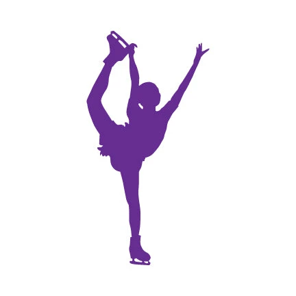 Figure Skater Decal, Catch Foot Spiral 4 Figure Skater Decal, Catch Foot Spiral - Image 2