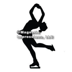 Figure Skater Car Magnet, Layback 12 Figure Skater Car Magnet, Layback -M & M Skatewear Shop 727 zoom