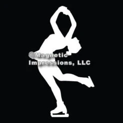 Figure Skater Car Magnet, Layback 11 Figure Skater Car Magnet, Layback -M & M Skatewear Shop 728 zoom