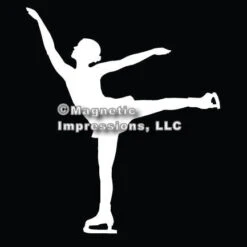 Figure Skater Car Magnet, Spiral -M & M Skatewear Shop 758 zoom