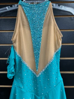 Brad Griffies Ready To Ship 1606 Dress, Jade/Seafoam With Crystals 11 Brad Griffies Ready To Ship 1606 Dress, Jade/Seafoam With Crystals -M & M Skatewear Shop BG1606backdetail