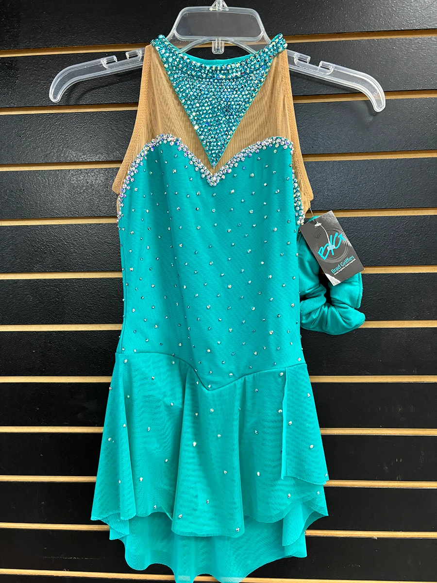 Brad Griffies Ready To Ship 1606 Dress, Jade/Seafoam With Crystals 3 Brad Griffies Ready To Ship 1606 Dress, Jade/Seafoam With Crystals