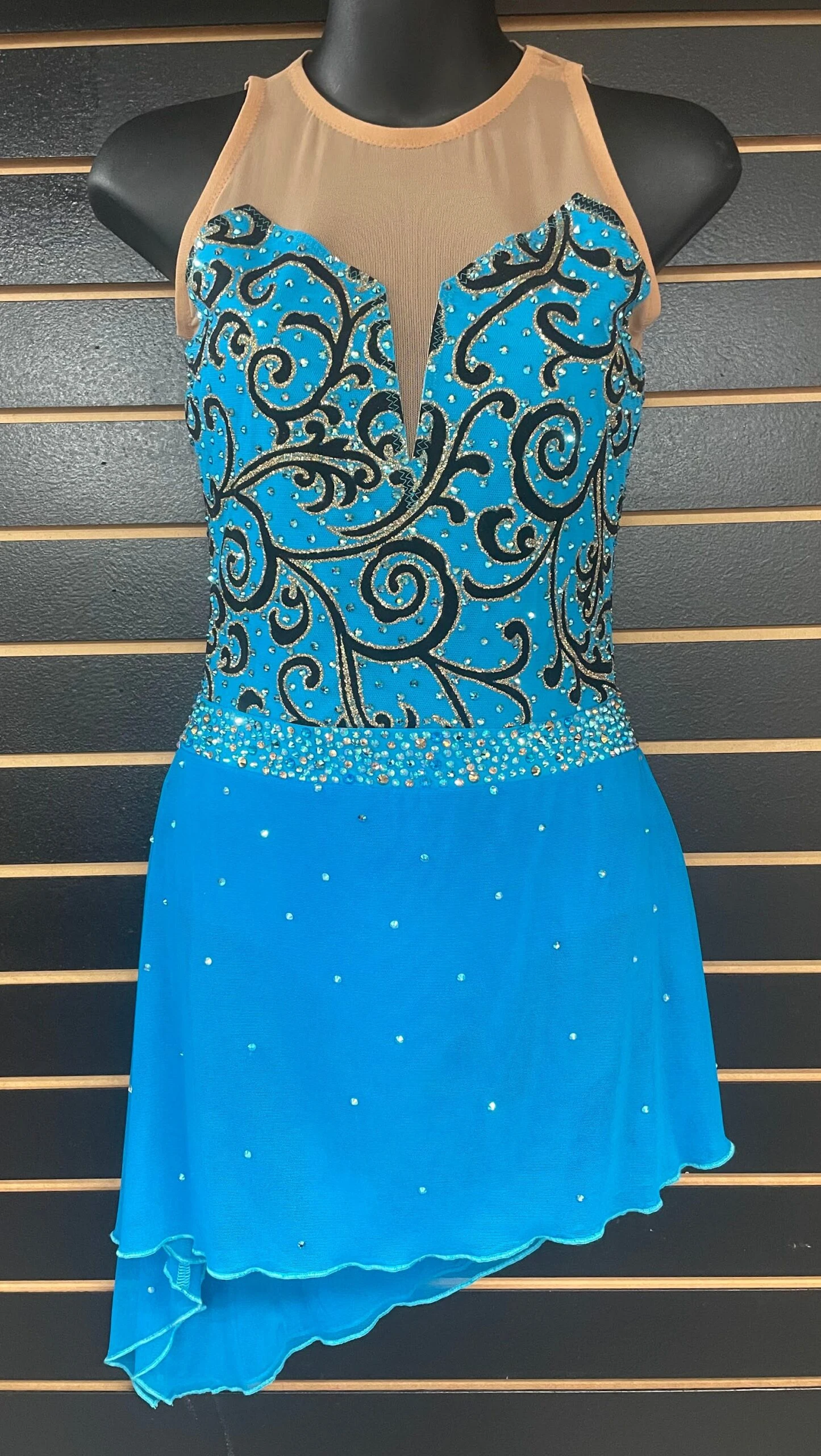 Brad Griffies Ready To Ship 419 Belted Dress With Crystals 3 Brad Griffies Ready To Ship 419 Belted Dress With Crystals