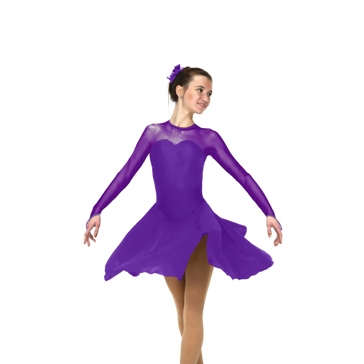 Solitaire Skatewear D22016 Sweetheart Dance Dress, Plain OR With Crystals 5 Solitaire Skatewear D22016 Sweetheart Dance Dress, Plain OR With Crystals - Image 3