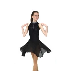 Solitaire Skatewear D22018 Keyhole Dance Dress, Plain Or With Crystals
