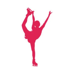 Figure Skater Decal, Catch Foot Spiral