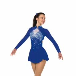 Solitaire Skatewear F22002S Strappy Back Dress: Super Crystals 10 Solitaire Skatewear F22002S Strappy Back Dress: Super Crystals -M & M Skatewear Shop F22002S Royal C Front