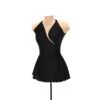 Solitaire Skatewear F22006P Tapered Cut Dress, No Crystals 1 Solitaire Skatewear F22006P Tapered Cut Dress, No Crystals -M & M Skatewear Shop F22006P Black Tone C Front