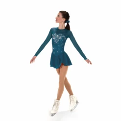 Solitaire Skatewear F22007Q Sweetheart Dress: Fancy Crystals Pattern 13 Solitaire Skatewear F22007Q Sweetheart Dress: Fancy Crystals Pattern -M & M Skatewear Shop F22007QTealFront