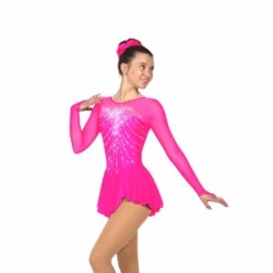 Solitaire Skatewear F22007S Sweetheart Dress: Super Crystals Version 12 Solitaire Skatewear F22007S Sweetheart Dress: Super Crystals Version -M & M Skatewear Shop F22007SPinkFront