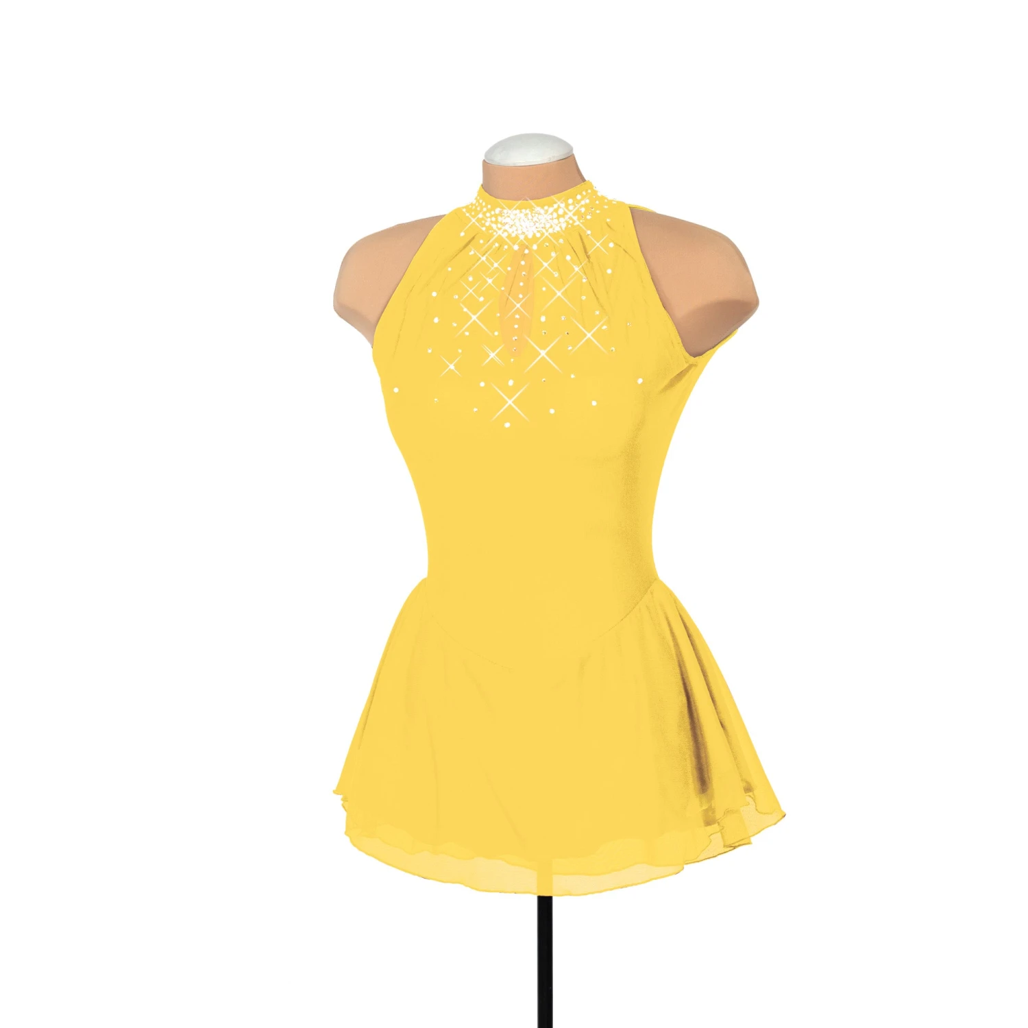 Solitaire Skatewear F22008P/R Mesh Keyhole Dress: Plain Or With Crystals 7 Solitaire Skatewear F22008P/R Mesh Keyhole Dress: Plain Or With Crystals - Image 5