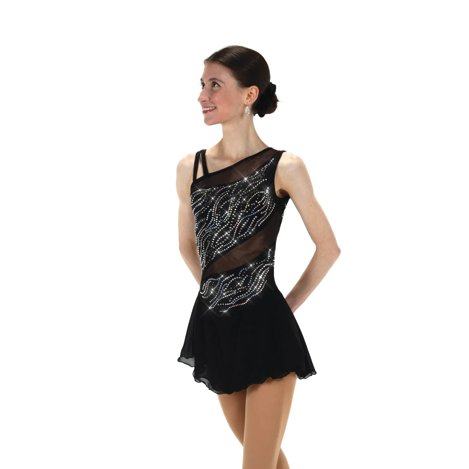 Solitaire Skatewear F24004 Mesh Inset Dress, No Crystals OR Super Crystals 3 Solitaire Skatewear F24004 Mesh Inset Dress, No Crystals OR Super Crystals