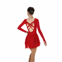 Solitaire Skatewear F24010P Low Scoop Back Dress, No Crystals Or With Crystals 17 Solitaire Skatewear F24010P Low Scoop Back Dress, No Crystals Or With Crystals -M & M Skatewear Shop F24010PRedBack