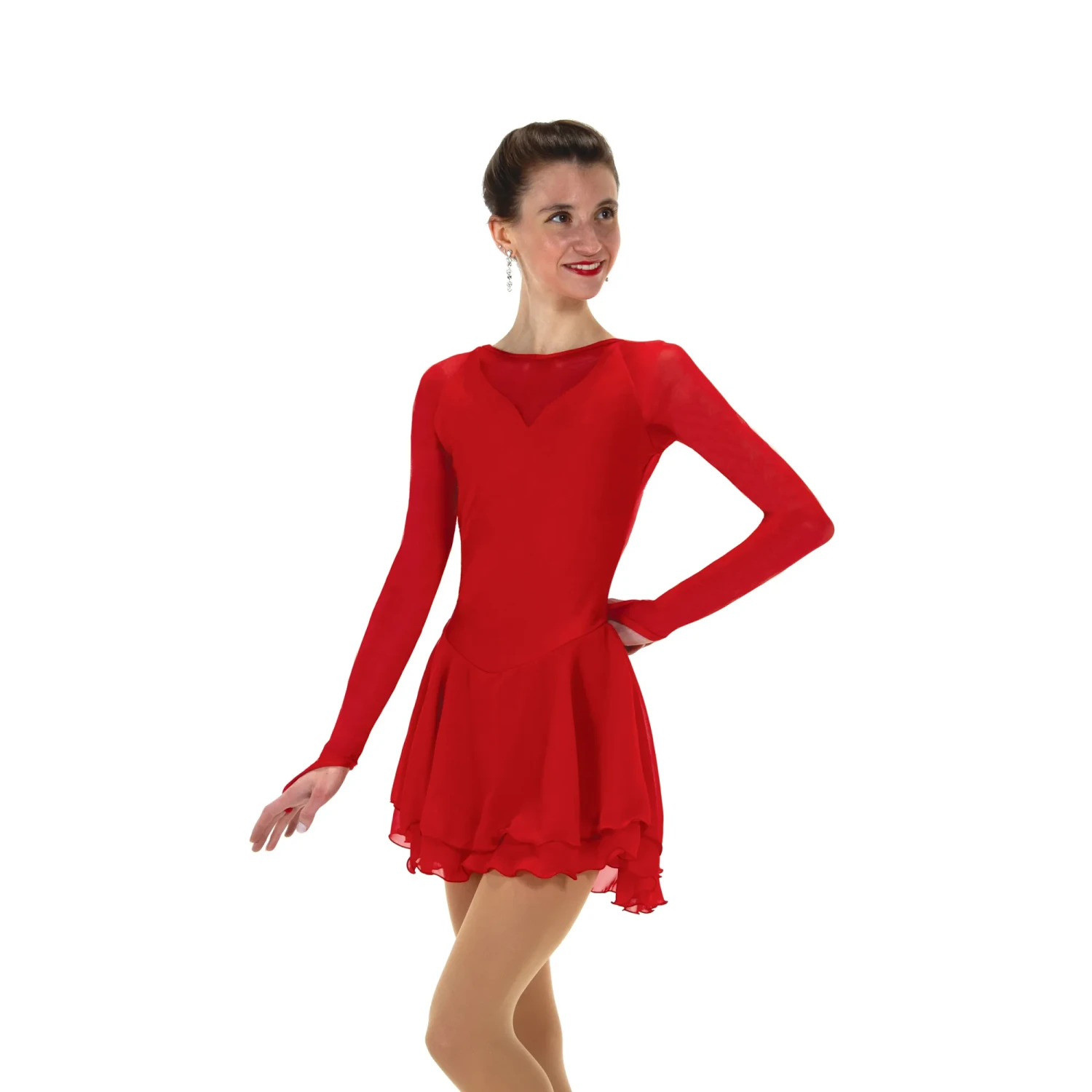 Solitaire Skatewear F24010P Low Scoop Back Dress, No Crystals Or With Crystals 7 Solitaire Skatewear F24010P Low Scoop Back Dress, No Crystals Or With Crystals - Image 5