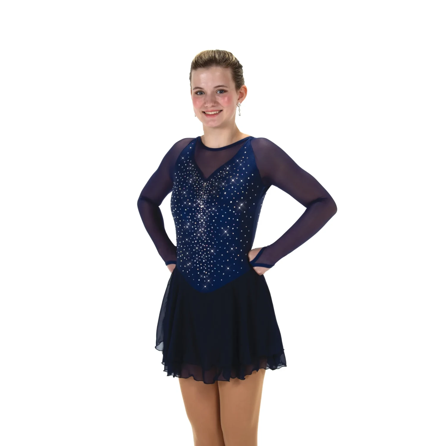 Solitaire Skatewear F24010P Low Scoop Back Dress, No Crystals Or With Crystals 5 Solitaire Skatewear F24010P Low Scoop Back Dress, No Crystals Or With Crystals - Image 3