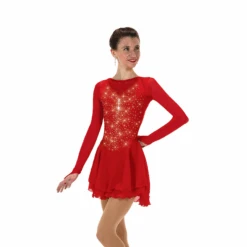 Solitaire Skatewear F24010P Low Scoop Back Dress, No Crystals Or With Crystals