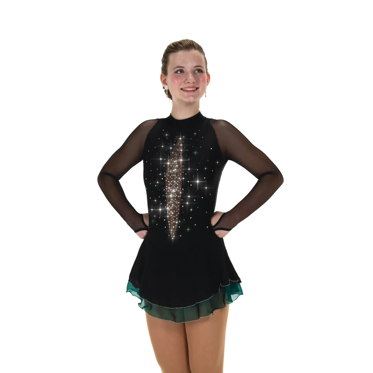 Solitaire Skatewear F24022 Accent Skirt Dress, No Crystals OR With Crystals 12 Solitaire Skatewear F24022 Accent Skirt Dress, No Crystals OR With Crystals - Image 10