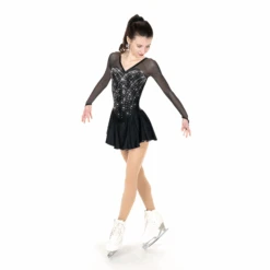 Solitaire Skatewear F25003 Locket Back Dress, Plain OR With Crystals