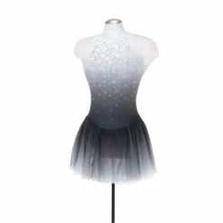 Solitaire Skatewear F25005P/R Solitaire Ombré Dress, Plain OR With Crystals 18 Solitaire Skatewear F25005P/R Solitaire Ombré Dress, Plain OR With Crystals -M & M Skatewear Shop F25005Rwhitefront 2025