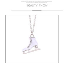 Enamel Pendant With Pavé Crystals Necklace