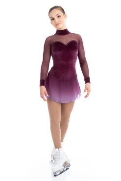 Elite Xpression Ready To Ship Classic Plum Velvet Dress