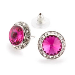 Crystal Earrings, 12mm Size 28 Crystal Earrings, 12mm Size -M & M Skatewear Shop JEFUC15P 94571.1661977770