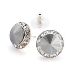 Crystal Earrings, 15mm Size -M & M Skatewear Shop JEHEM15P 1 91377.1661977809