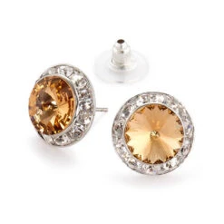 Crystal Earrings, 12mm Size 39 Crystal Earrings, 12mm Size -M & M Skatewear Shop JELCT15P 1 22330.1661978638