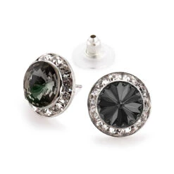 Crystal Earrings, 15mm Size -M & M Skatewear Shop JENTF15P 2 47240.1664553187