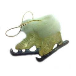 Pair Of Gold Ice Skates Ornament