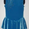 Motionwear Ready To Ship 8115, Sleeveless Velour Dress With Rhinestone Appliqué