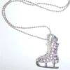 Petite Rhinestone Ice Skate Necklace -M & M Skatewear Shop NKrsskt