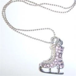 Petite Rhinestone Ice Skate Necklace