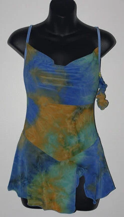 Six0 1057 Ready To Ship Drape Neck Blue Tye Dye Camisole Dress 8 Six0 1057 Ready To Ship Drape Neck Blue Tye Dye Camisole Dress -M & M Skatewear Shop SIX1057