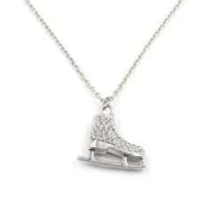 Ice Skate Rhinestone Necklace