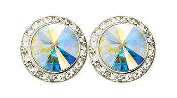 Crystal Earrings, 12mm Size 4 Crystal Earrings, 12mm Size - Image 2