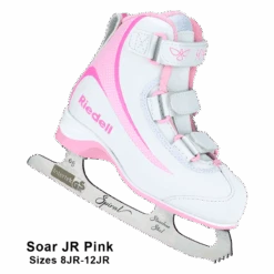 Riedell Soar Ice Skate Set -M & M Skatewear Shop riedell soar jr skate pink velcro angle rev